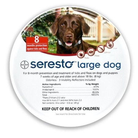 BAYER Bayer-Seresto 724089579607 Dog Seresto Eight Month Collar Large 724089579607